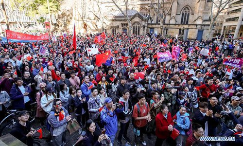 Thousands gather in Sydney calling for end to violence in China’s Hong Kong