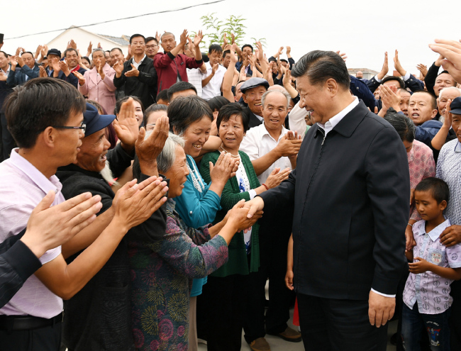 Xi inspects village, afforestation area in NW China