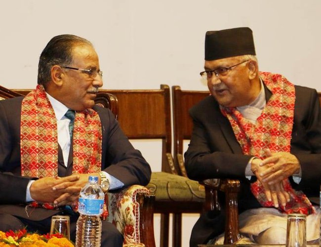 Oli’s answer to Prachanda: Fulfill your commitment to pass MCC