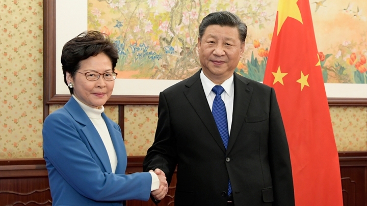 Xi Jinping vows unwavering support to Hong Kong leader Carrie Lam