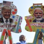 Chinese remind India about virus prevention as massive welcome ceremony is held to welcome Trump