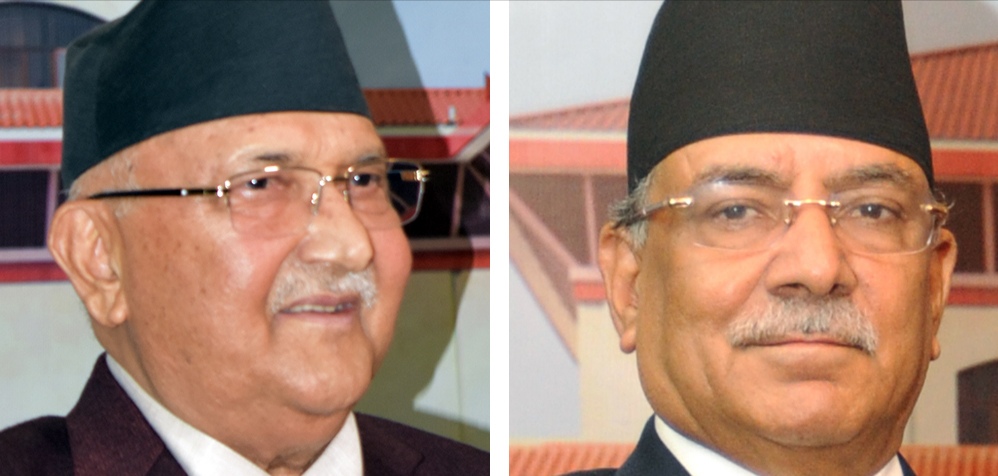 <strong>One-on-one meeting between PM Oli and Prachanda in Baluwatar</strong>