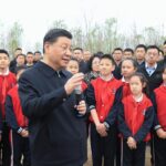 Xi stresses harmony between humans, nature during tree-planting activity