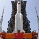 China’s space station core cabinet-rocket combination rolls out to the launch pad