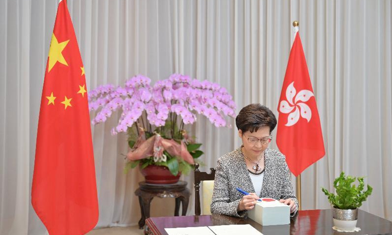 HK chief signs new election bill which comes into effect on Monday