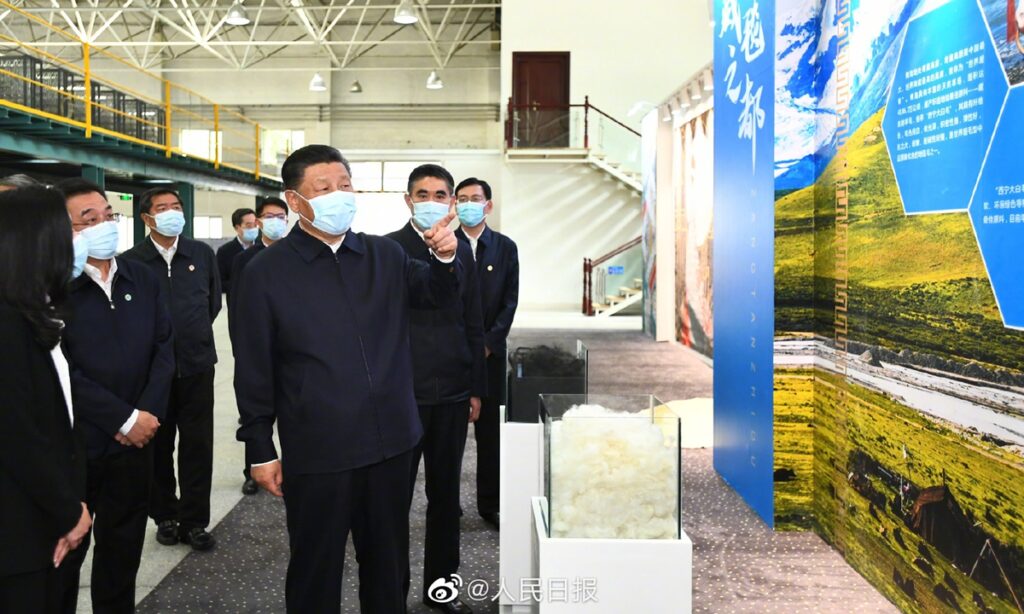 Xi inspects northwest China’s Qinghai