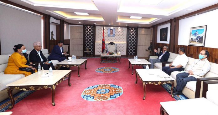 Meeting of the ruling coalition in Baluwatar to expand the Council of Ministers, MCC project and make the current parliament effective