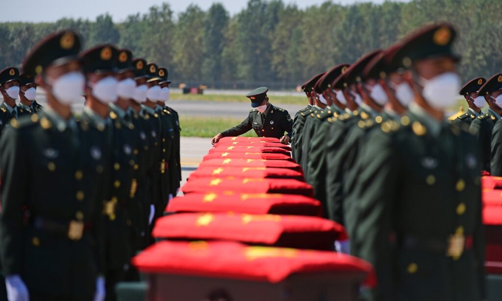 Remains of 109 Chinese People’s Volunteers soldiers return from South Korea to China