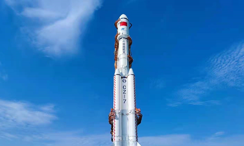 Tianzhou-3 cargo spacecraft rolls out to launching pad in Wenchang spaceport