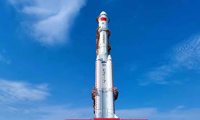 Combo of Tianzhou3 cargo spacecraft and LM-7 Y4 rocket now in good shape, poised for fuel-injection and launch at Wenchang, Hainan