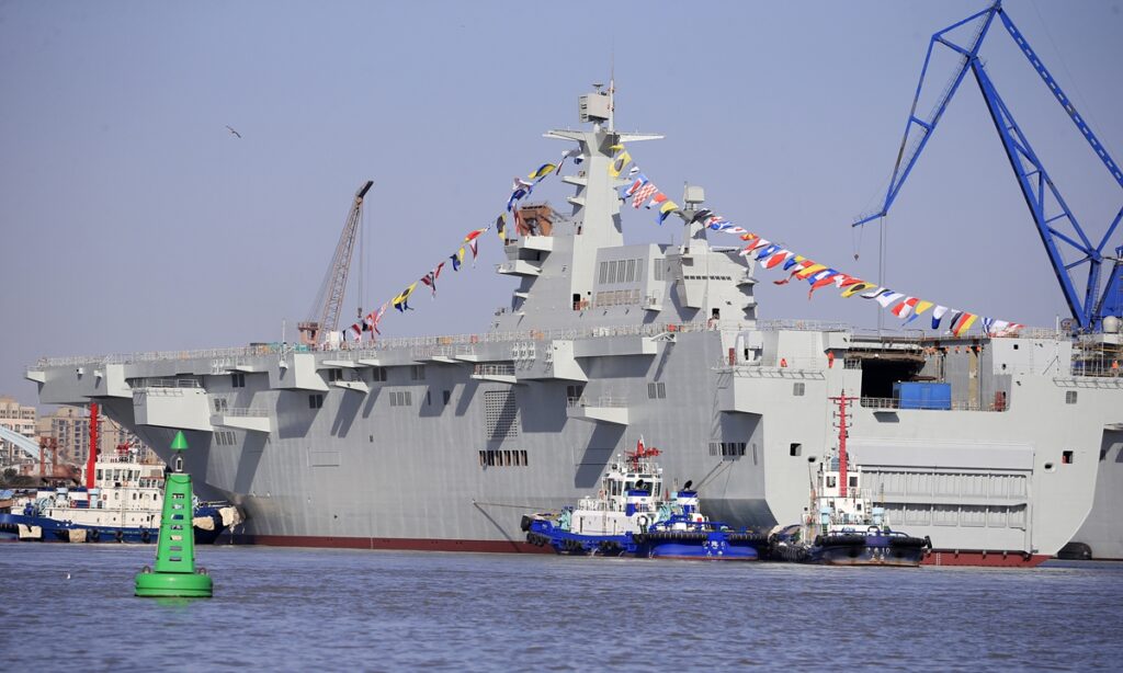 PLA’s 3rd Type 075 amphibious assault ship has maiden voyage: reports