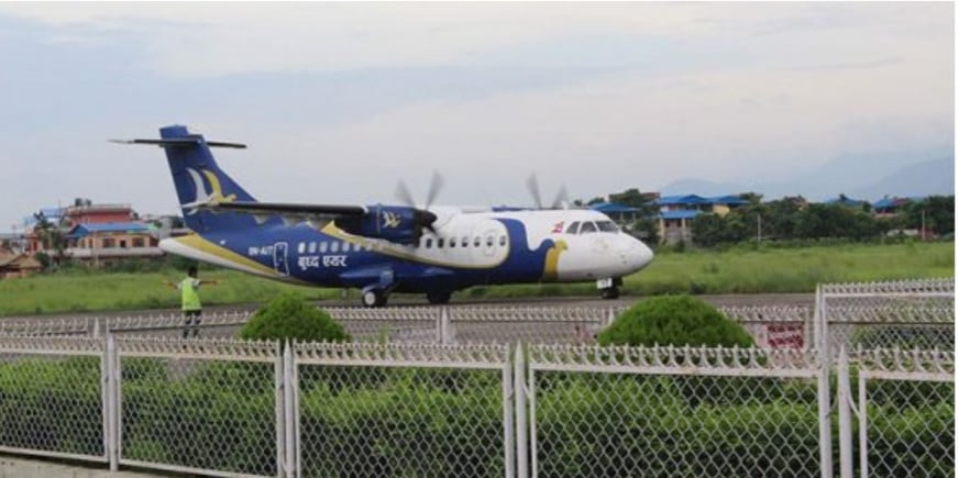 Emergency landing of Buddha Air at Bharatpur Airport