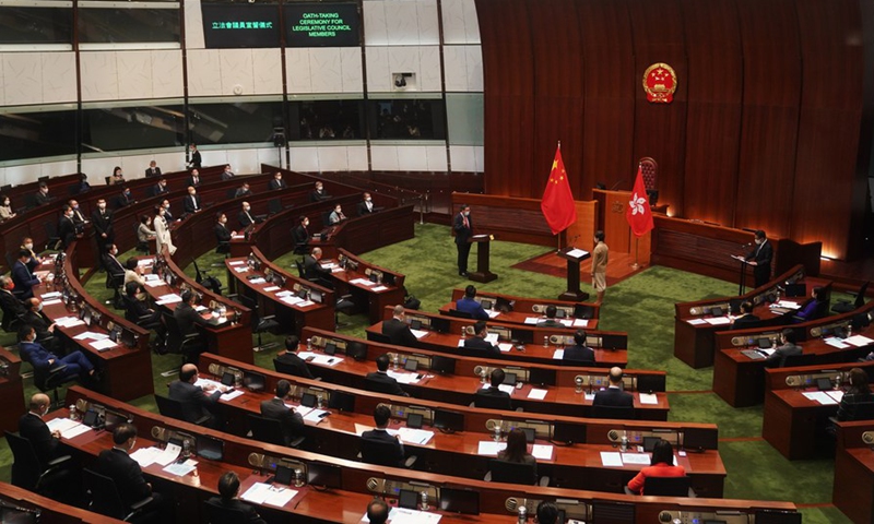 First oath-taking for LegCo members of HKSAR in front of national symbols, enhancing awareness of national identity