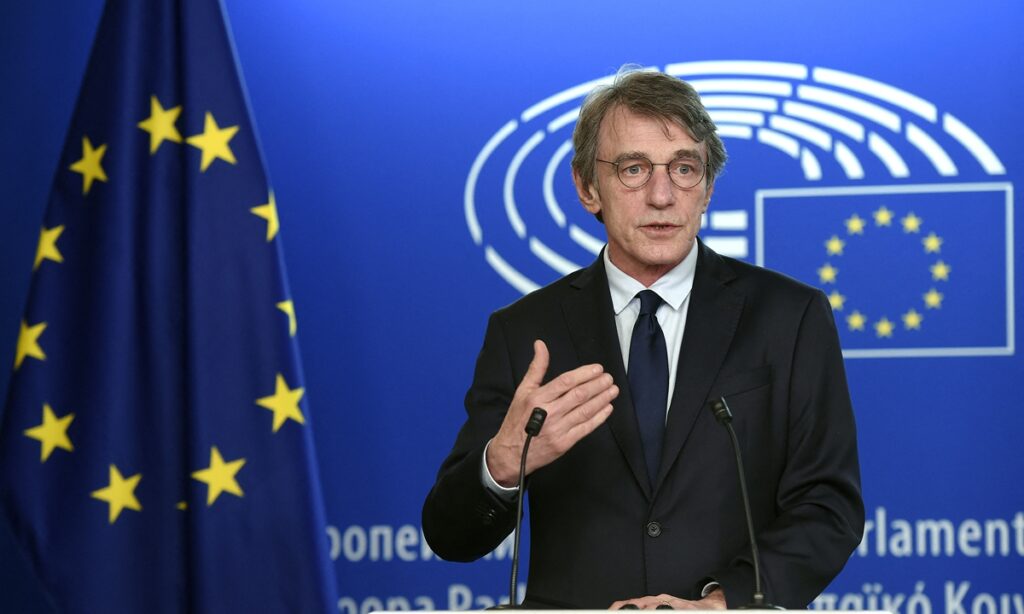 EU parliament president dies in hospital: spokesperson