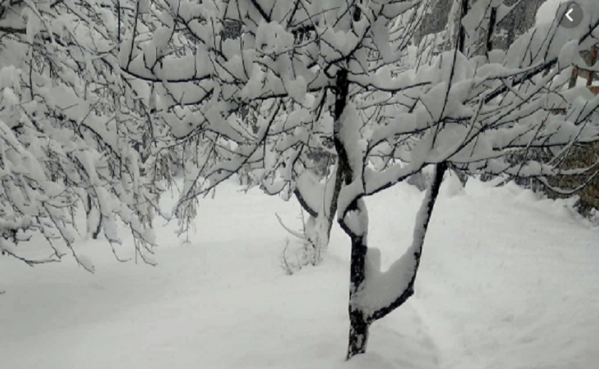 This is the third snowfall in the Pathibhara region this year