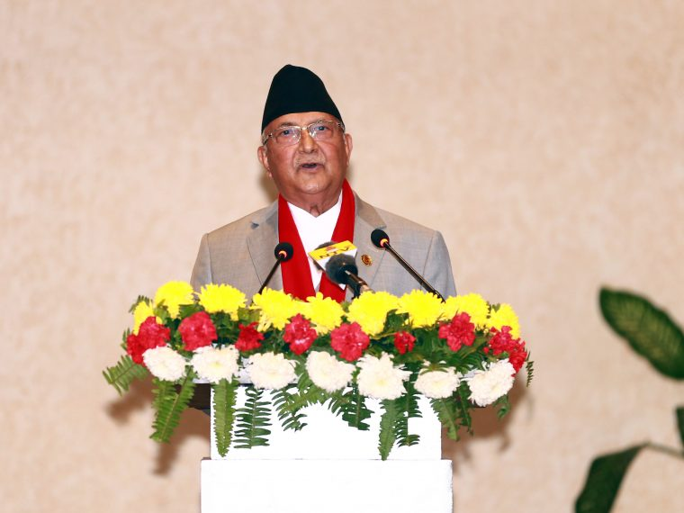 UML president Oli reached Sankhuwasabha