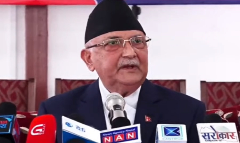 Oli will address all 77 district conventions of the UML from the central office