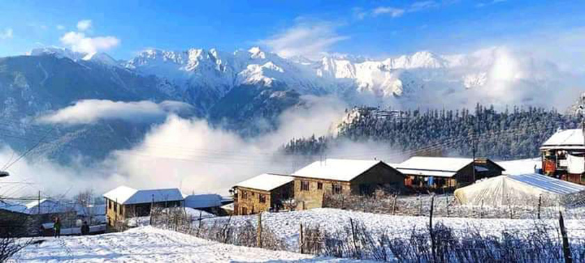 Heavy snowfall of the year in Humla, temperature below minus 12