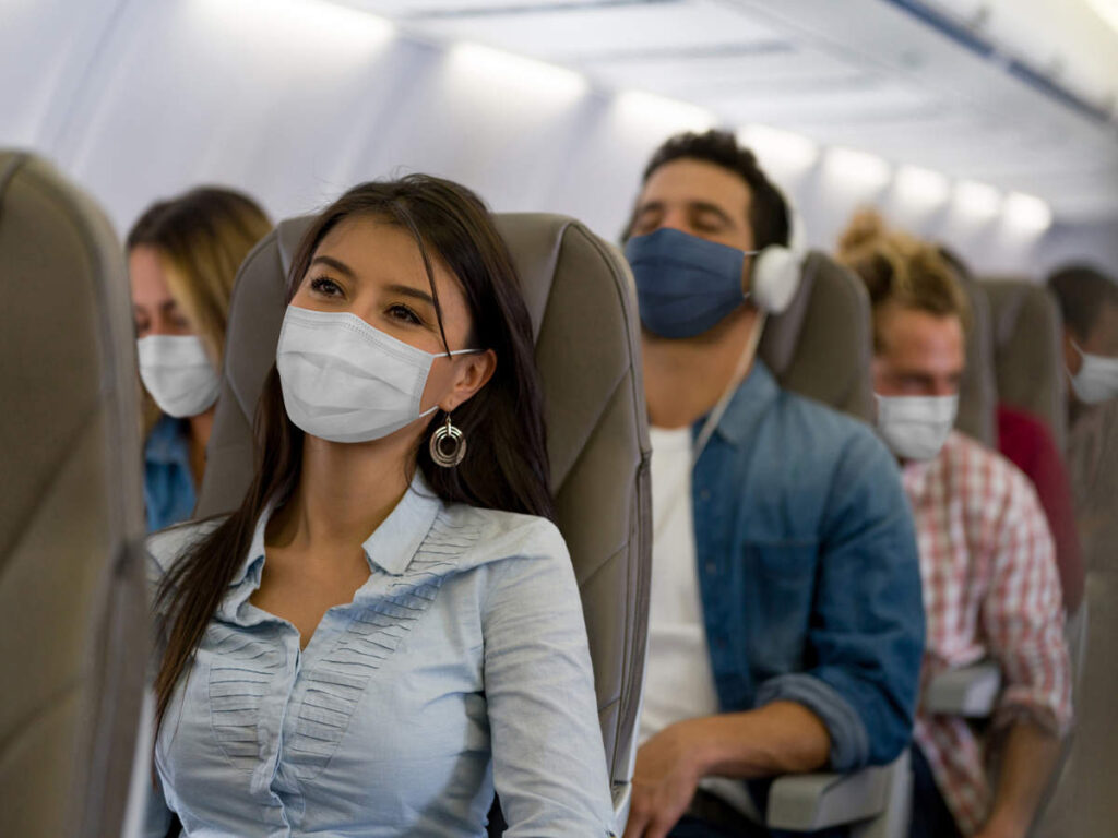 Due to the epidemic, the number of air passengers started decreasing