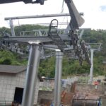 The connection of Bandipur cable car tower began