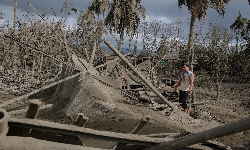 Philippine volcano Taal erupts