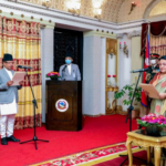 Newly appointed Nepali Ambassador to India Sharma takes oath