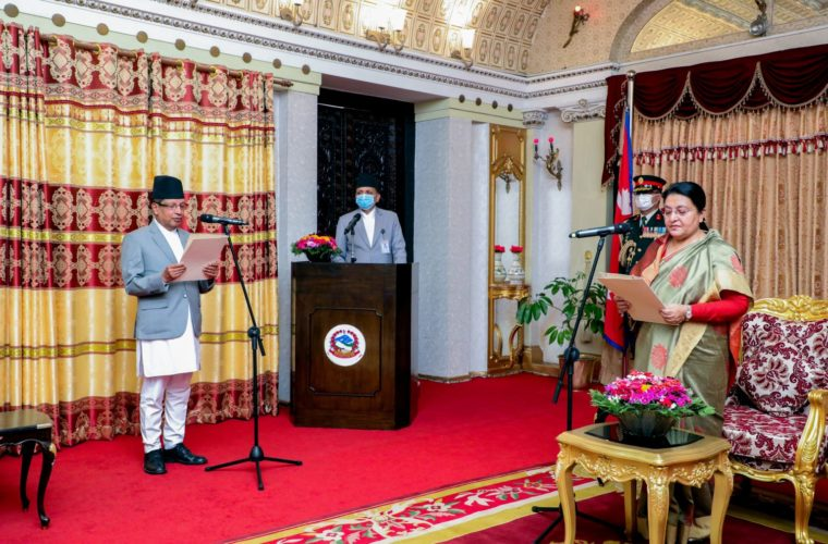 Newly appointed Nepali Ambassador to India Sharma takes oath