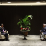 Chinese Foreign Minister Wang holds meeting with UML Chairman Oli