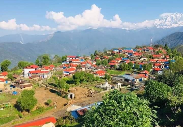 UML Chairman Oli declared Ghalegaun a ‘happy village’ today