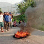 BP Highway obstructed as local people protest death of boy