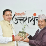 Meeting between Uttarakhand Chief Minister Dhami and MP Basnet