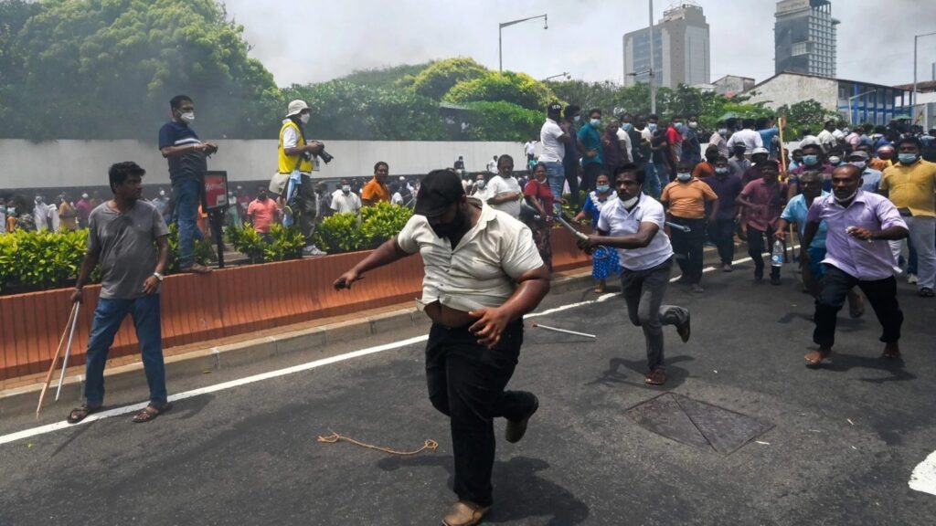 After the residences of the current Prime Minister and other parliamentarians were set on fire, a curfew was imposed in Sri Lanka