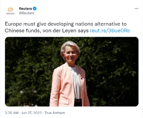 EC President von der Leyen roasted for anti-China agenda in new infrastructure funding initiative