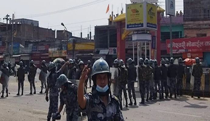 Nepalgunj is tense after the police stopped the person trying to keep the statue of the former king