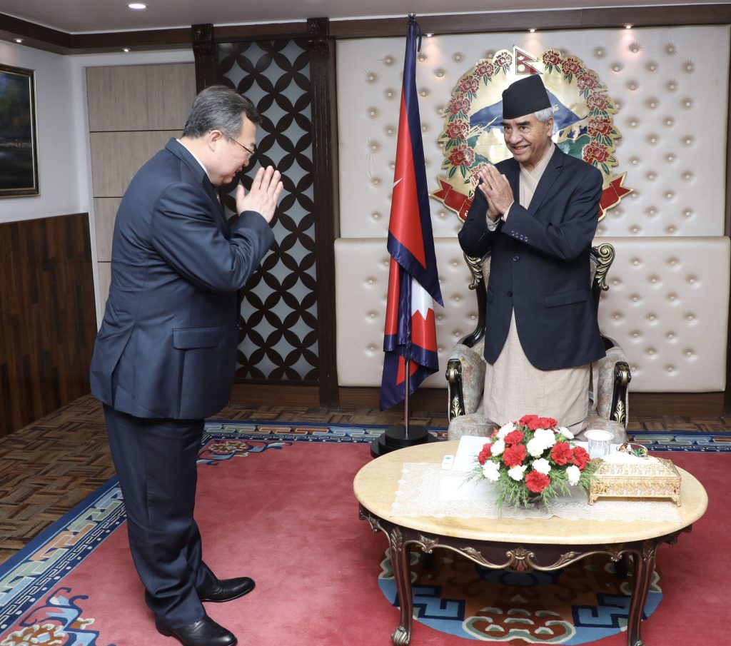 <strong>Liu Jianchao, head of the International Liaison Department of CPC met with Prime Minister Sher Bahadur Deuba</strong>