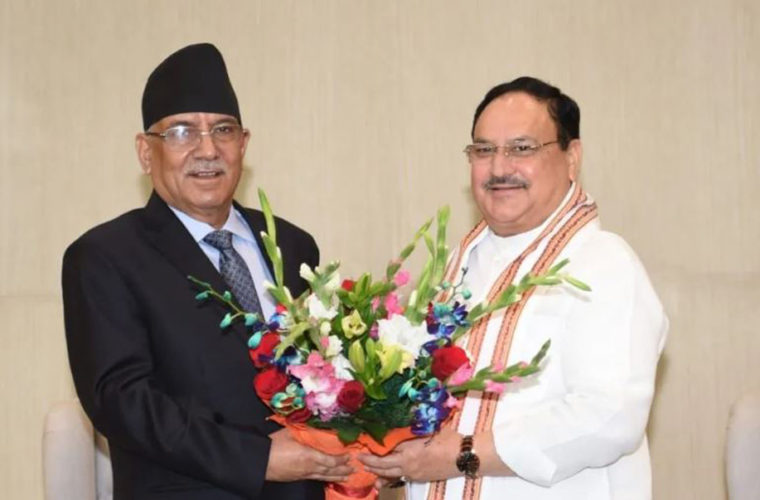 Meeting between Maoist Chairman Prachanda and BJP President Nadda