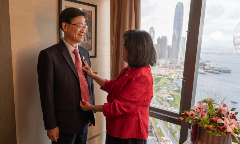 HK’s new chief executive joins social media to share work, thanks his wife in post