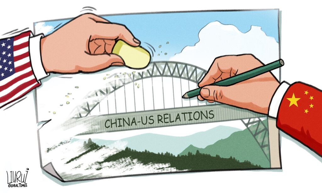 Someone attempts to knock down another foundation of China-US relations