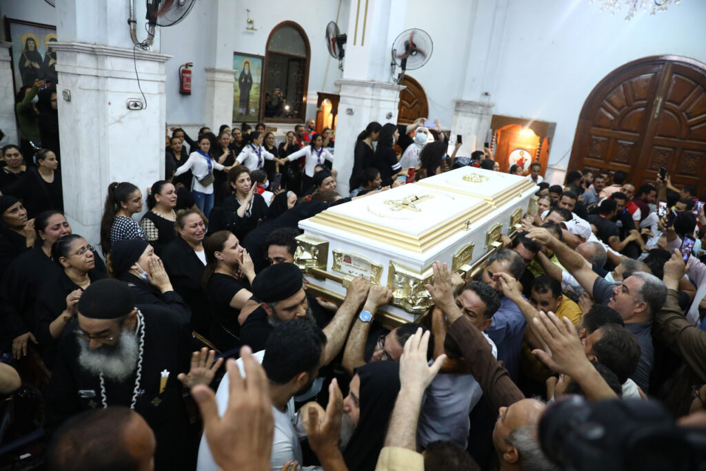 EGYPT-GIZA-CHURCH-MASSIVE FIRE-FUNERAL