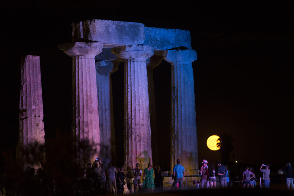 GREECE-CORINTH-FULL MOON