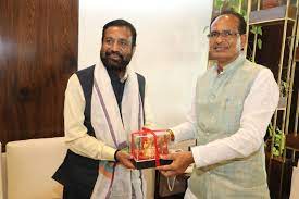 NC leader Nidhi and Madhya Pradesh CM of India Chauhan meet 