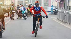 Bicycle rally organised in Kathmandu on occasion of Teej festival