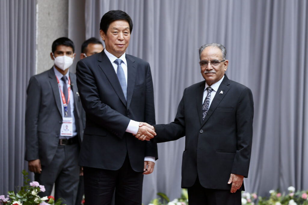 Maoist Centre Chair Dahal and Chinese leader Li hold talks