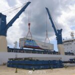 Long March 5B rocket arrives at Wenchang spaceport for Mengtian space station lab module October launch