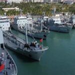 PLA Navy auxiliary ships that support South China Sea frontiers make public appearance