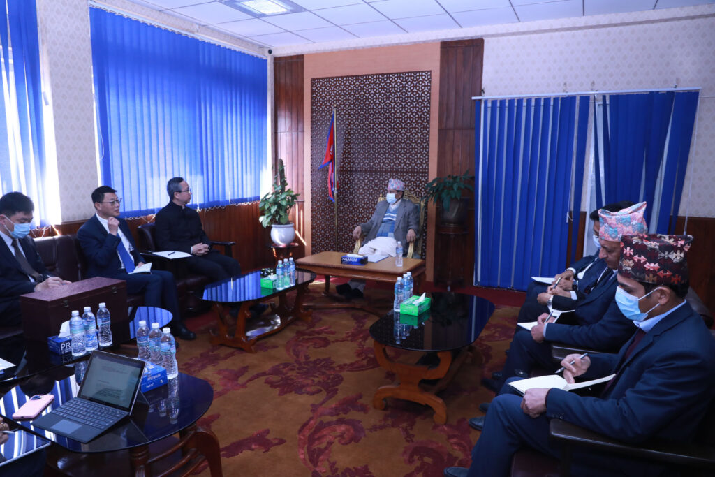 Chinese Ambassador Chen calls on DPM Shrestha 