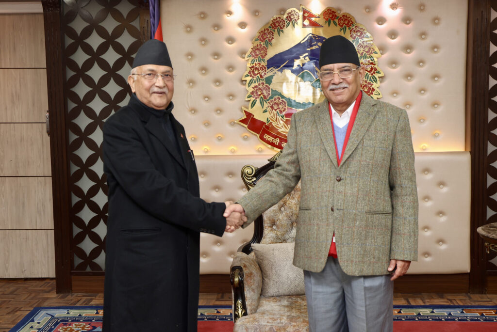 PM Dahal, UML Chair Oli meet 