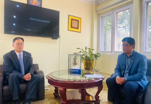 RoK ambassador pays courtesy call on Minister Bhandari