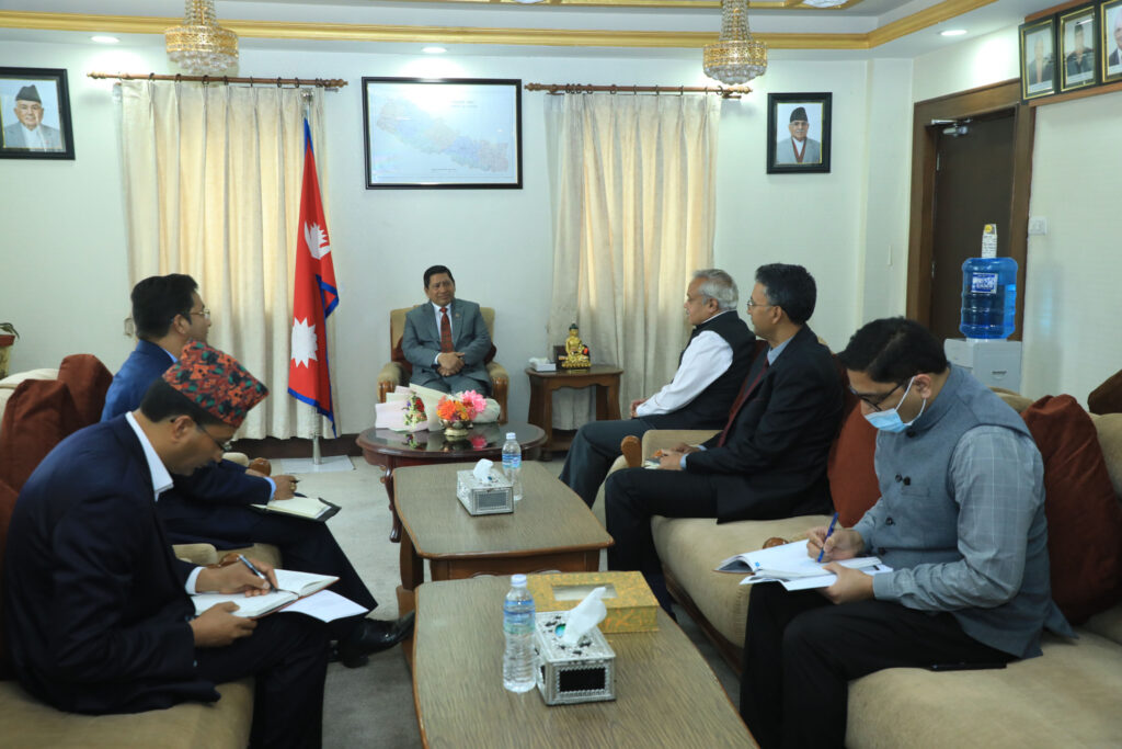 DPM Shrestha and Indian Envoy discuss PM Dahal’s visit to India