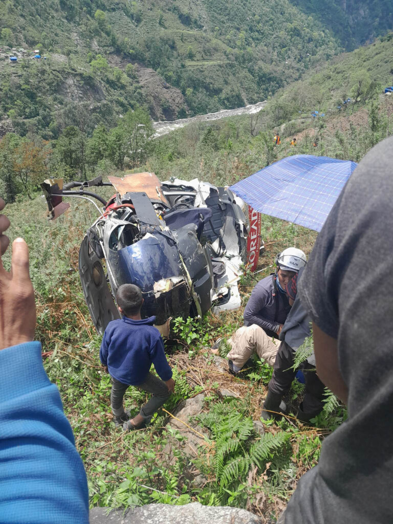 Simrik Air helicopter crash: Rescue efforts underway, three severely injured